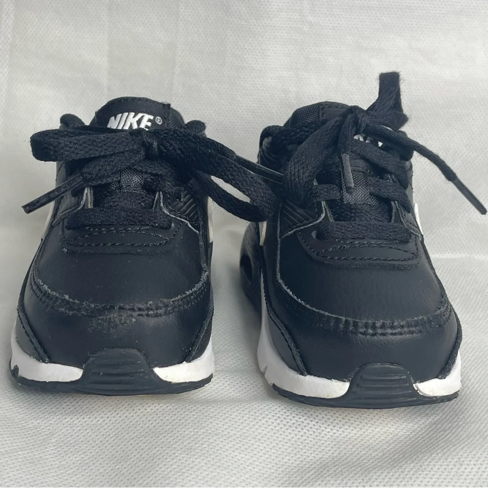 Nike Air Max 90 LTR Sneaker Shoe Toddler Size US 5C EU 21 Black White CD6868-010 - Picture 3 of 14